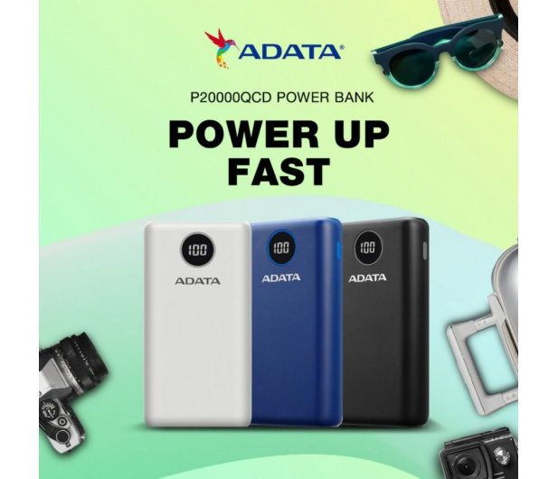 ADATA Power Bank P20000QCD 20000mAh granatowy - 645544 - zdjęcie 7